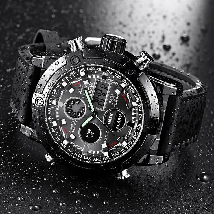 Men's Fashion Belt Multi-functional Watch