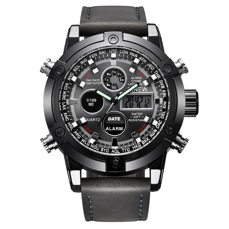 Men's Fashion Belt Multi-functional Watch