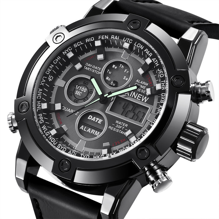 Men's Fashion Belt Multi-functional Watch