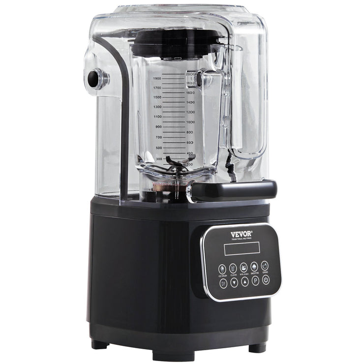 VEVOR Professional Blender With Shield, Commercial Countertop Blenders, 68 Oz  Blender Combo, Stainless Steel 9 Speed & 5 Functions Blender, For Shakes, Smoothies, Peree, And Crush Ice, Black