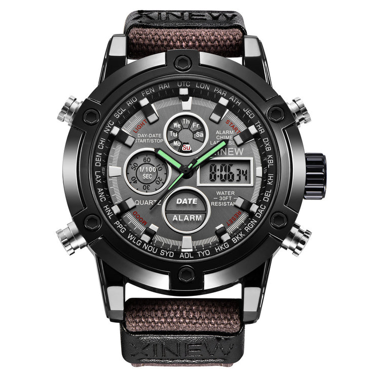 Men's Fashion Belt Multi-functional Watch